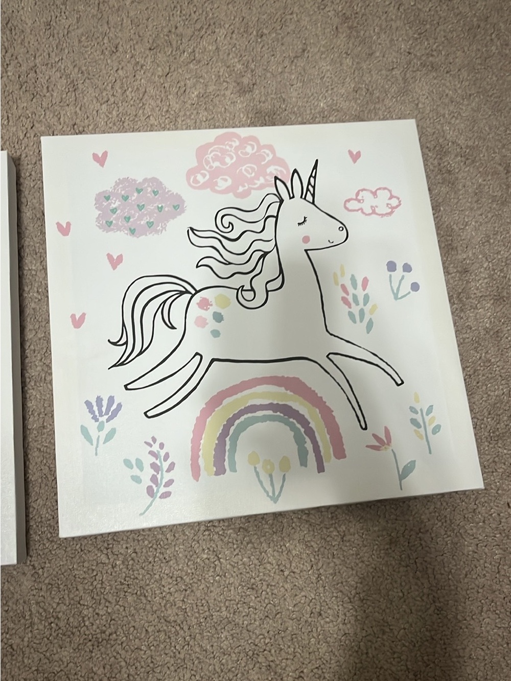Canvas 2 set unicorn wall decor